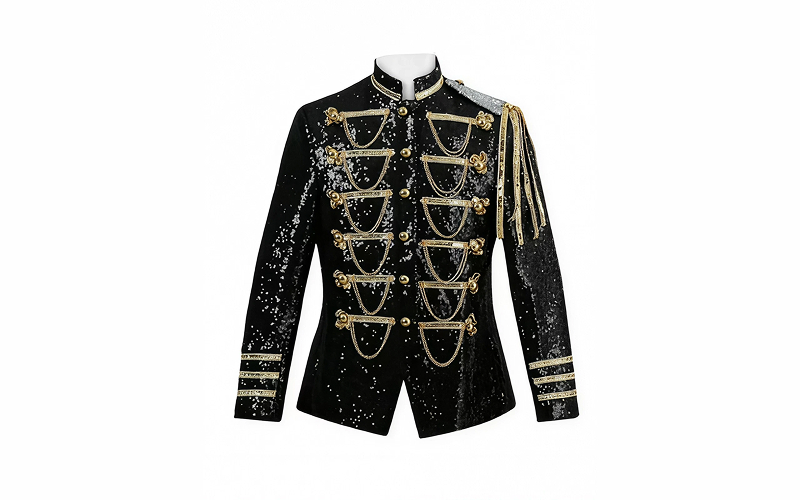 Michael Jackson 80s military style sequin jacket costume.